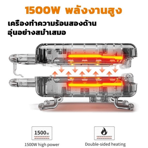 เครื่องทำวาฟเฟิล การควบคุมอุณหภูมิ 4 บล๊อค เตาวาฟเฟิล 1500w พร้อมส่งจากไทย Image4