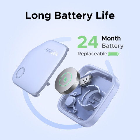 UGREEN Smart Tag GPS Tracker Bluetooth5.0 ซ้าย-Behind Remind เปลี่ยนแบตเตอรี่ Smart Finder สําหรับ iPhone/iPad/Mac Image6