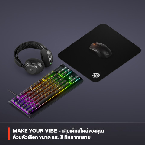 SteelSeries QcK Gaming Mousepad แผ่นรองเม้าส์ แบบ Control รุ่นเริ่มต้น ผ้า Micro-woven cloth S/L Image6