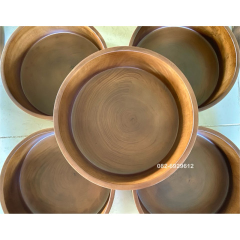 ถังไม้ อ่างสปาเท้า/สปามือ ผลิตจากไม้มะม่วง สีน้ำตาลไม้สัก ขนาด10“ 12“ 14” 16“ Image3