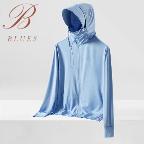 เสื้อคลุมกันแดด UPF50+  ระบายอากาศได้ดี เสื้อฮู้ดกันแดด เสื้อกันยูวี ผ้ายืดเนื้อดี ใส่สบาย สําหรับผู้ชาย ผ้านุ่มนิ่ม Image2