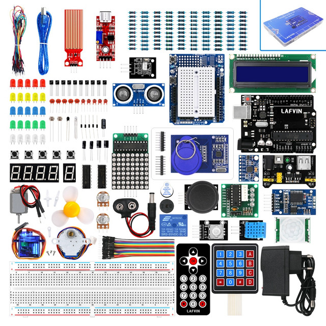Lafvin Ultimate Starter Kit สําหรับ Arduino UNO R3/Mega2560 พร้อมการสอน,LCD1602 IIC,เซ็นเซอร์อัลตราโซนิก