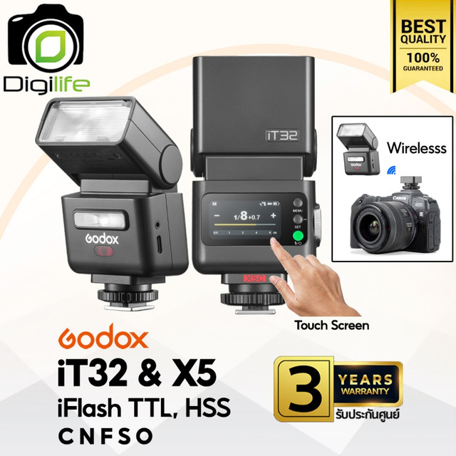 Godox Flash iT32 & X5 - TTL HSS iFlash, Pocket Flash Lithium Battery (Leica, MA02 ) / Digilife Thailand