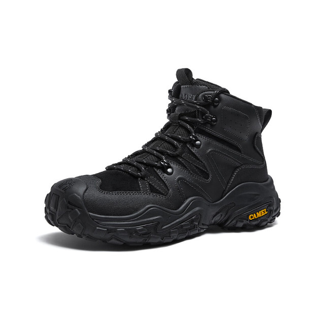 รองเท้าปีนเขาผู้ชายสูง CAMEL CROWN | รองเท้าผ้าใบปีนเขาและเดินป่ากลางแจ้งระดับมืออาชีพ | พื้นรองเท้าหนาทนทานกันลื่นดูดซับแรงกระแทกกันน้ำน้ำหนักเบาและสวมใส่สบาย