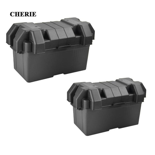 [Chery] กล่องแบตเตอรี่ผู้ถือคอนเทนเนอร์พร้อมสายคล้องมัลติฟังก์ชั่นน้ําหนักเบา Anti Erosion แบตเตอรี่ถาดเคสสําหรับ ATV Trailer RV รถ