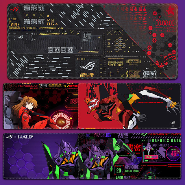 Pad Desk Pad EVA Neon Genesis Evangelion Desk Pad Office Home Gaming เมาส์หนาผ้านุ่ม