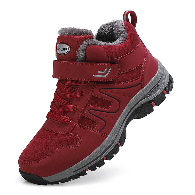 Jeep Spirit รองเท้าบูทลุยหิมะสำหรับกิจกรรมกลางแจ้งรองเท้าบู๊ตส้นสูงสำหรับทั้งหญิงและชายกันลื่นรองเท้าลำลองฤดูหนาวรองเท้าบูทกันน้ำปีนเขา