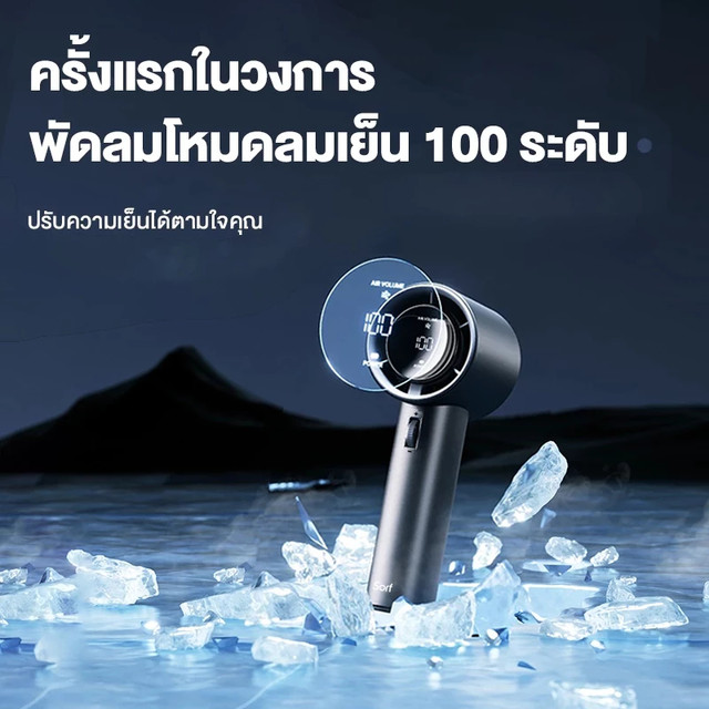 Sorf  Handheld Fan A18 Pro พัดลมมือถือ พัดลมพกพา  100 ระดับ ทํางานเงียบ ไม่มีใบมีด ชาร์จใหม่ได้ ใช้งานได้ 19.5 ชม