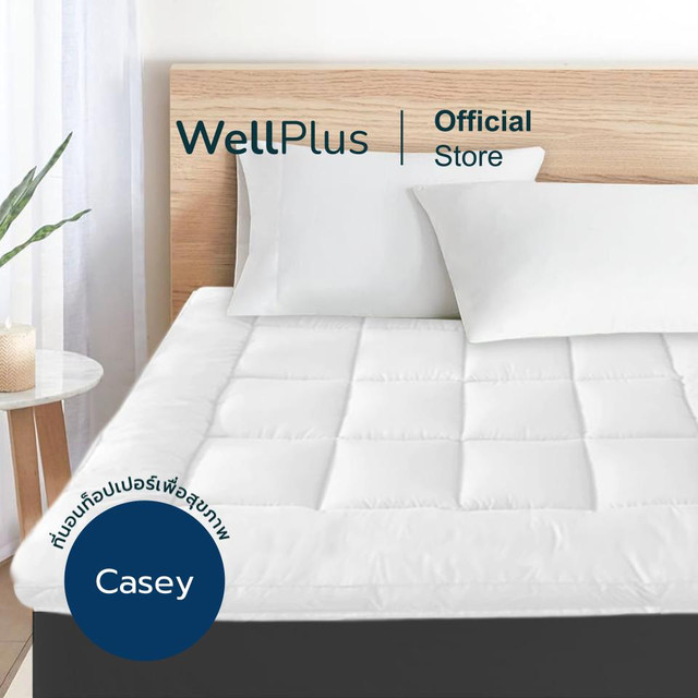 WellPlus Topper รุ่น Casey หนา 4 นิ้ว ท็อปเปอร์สุขภาพ ที่นอน Conjugated Siliconized Fiber