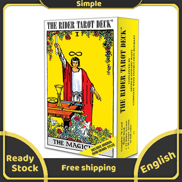 The Rider Tarot Deck Card Game 78 pcs for Divination Family Friend Party Card Game English Edition Adults Collecting Game Gift