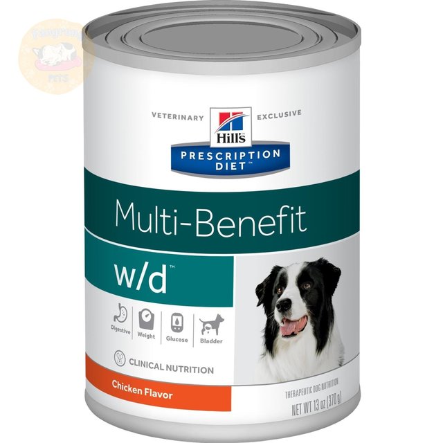 [ส่งฟรี] Hill's Prescription Diet Multi-Benefit w/d Canine อาหารเปียกสำหรับสุนัขควบคุมน้ำหนัก 370g. 12 กระป๋อง