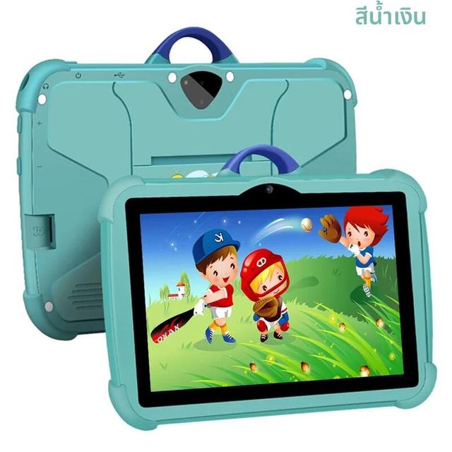 7 นิ้วเด็กแท็บเล็ตพีซี Android 13 Quad Core 4GB RAM 64GB ROM การศึกษาการเรียนรู้เด็กที่ชื่นชอบราคาถูกการออกแบบที่เรียบง่าย