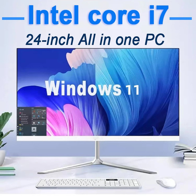 [ในสต็อก] 22/24 นิ้ว All in one-PC Intel core i7， คีย์บอร์ด + เมาส์ รับประกัน 2 ปี ติดตั้ง Windows 11 + MS Office ฟรี