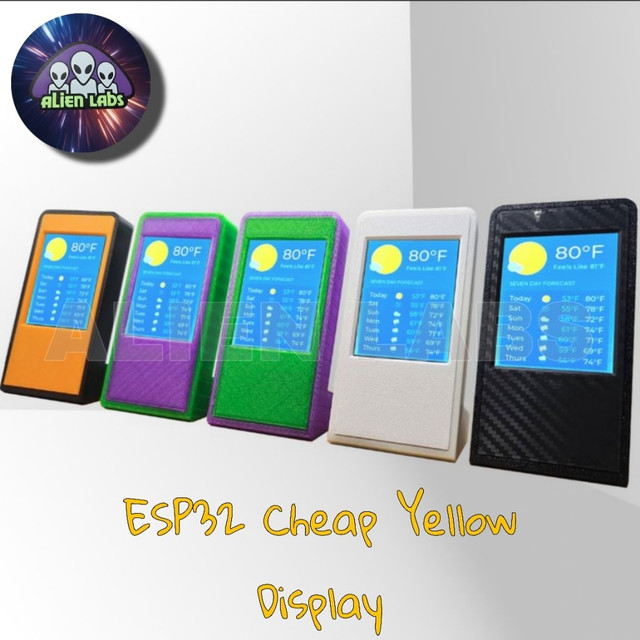 ESP32 WIFI Display module Touchscreen 2.8" พร้อมเคส และโปรแกรมจอมอนิเตอร์ นาฬิกา สภาพอากาศ ตั้งโต๊ะ