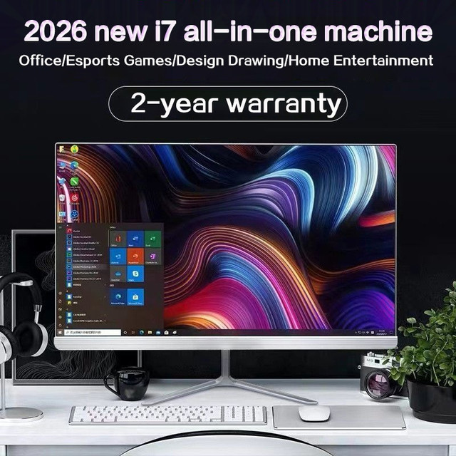 Intel Core i7 4700MQ All In One pc คอมพิวเตอร์ตั้งโต๊ะขนาด 24 นิ้ว 16GB RAM 512GB SSD ฟรีเมาส์และคีย์บอร์ด พีซี