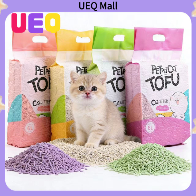 【UEQ】YTL ทรายแมวเต้าหู้ 6L ลิตร จากกากถั่วเหลืองธรรมชาติ 5 กลิ่น ฝุ่นน้อย  เป็นมิตรกับสิ่งแวดล้อม