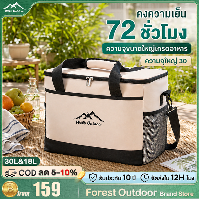 Thermal Bag Waterproof Thermal Bag Inside. Hot-Cold Storage Bag Lunch Box Bag There Are 3 Colors to Choose From. Capacity 18/30L.
