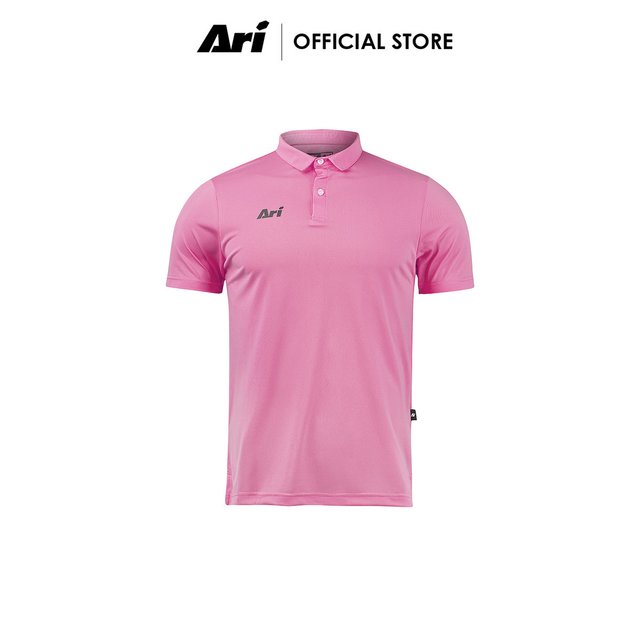 ARI CLASSIC BREATHABLE POLO - BLOSSOM PINK/BLOSSOM PINK/BLACK เสื้อโปโล อาริ Breathable สีชมพู
