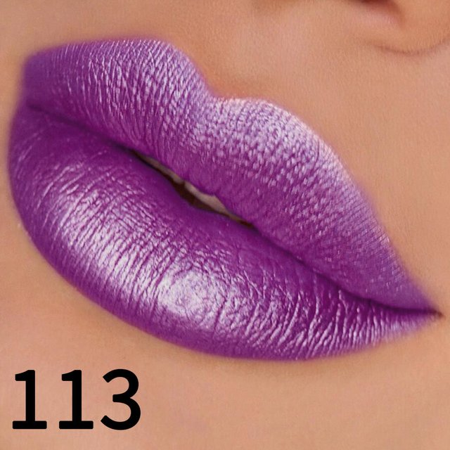 ลิปสติกเนื้อเมทัลลิกกลิตเตอร์ 1 ชิ้น ให้ความชุ่มชื้น 19 สี แดง ชมพู ประกายวิ้ง สีชัด ติดทนนาน ลิปทินท์แต่งริมฝีปาก ของขวัญ เครื่องสำอาง