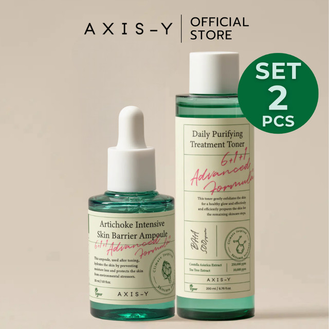 AXIS-Y - Duo Skin Barrier_Artichoke Set ( Daily Purifying Treatment Tone , Artichoke Intensive Skin Barrier Ampoule)