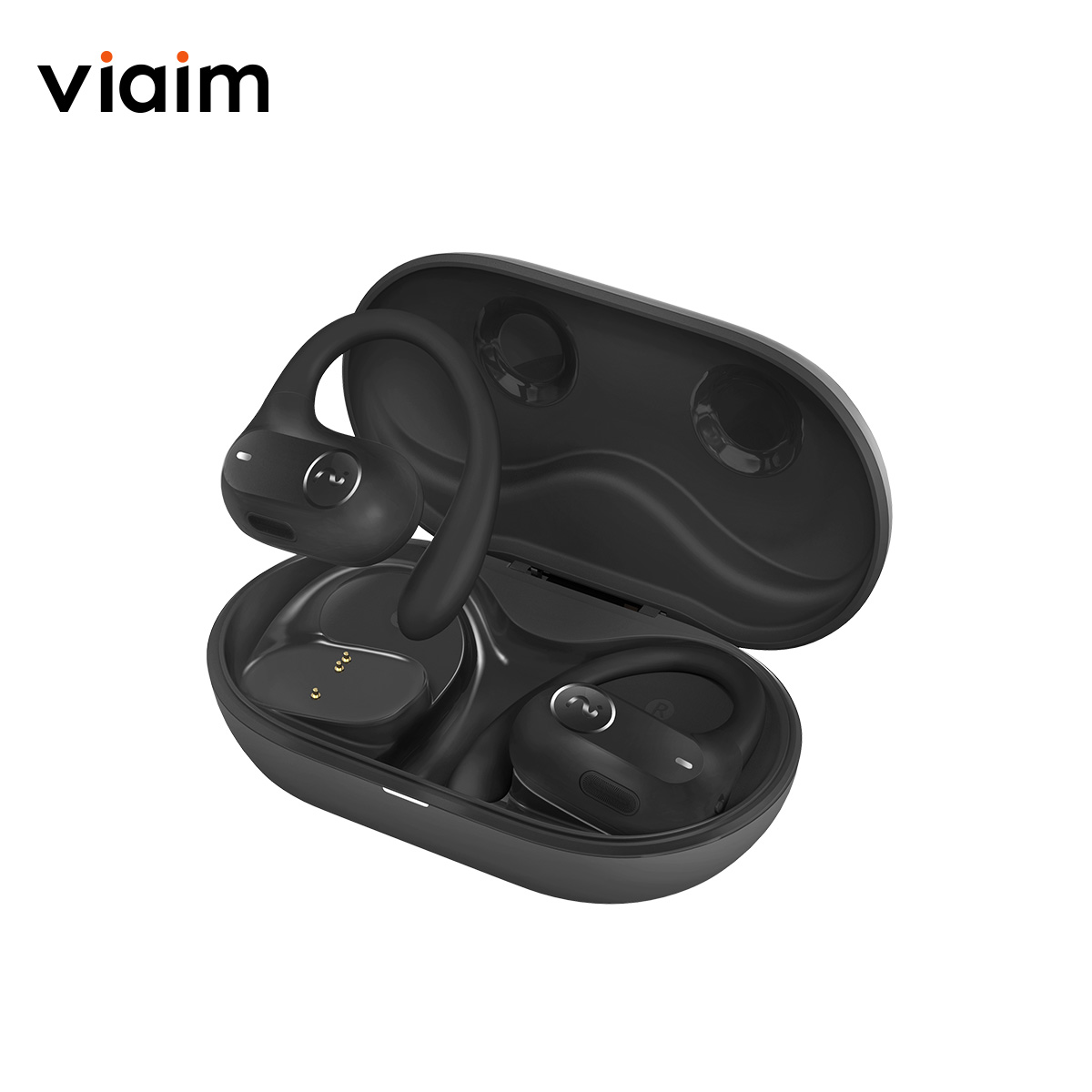 viaim Air หูฟัง Open-Ear พร้อม AI บันทึกและถอดเสียงเรียลไทม์ ใส่สบายไม่กดทับ แบต 40 ชม. รองรับเชื่อมต่อ 2 อุปกรณ์ เหมาะทำงาน ประชุม ออกกำลังกาย