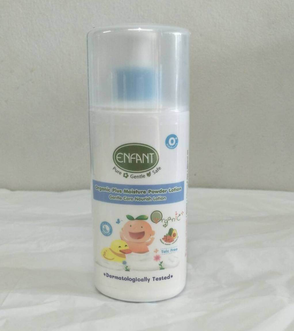 ENFANT (อองฟองต์) Organic Plus Moisture Powder Lotion โลชั่นแป้ง ใช้ได้ตั้งแต่แรกเกิด ขนาด 250ml.