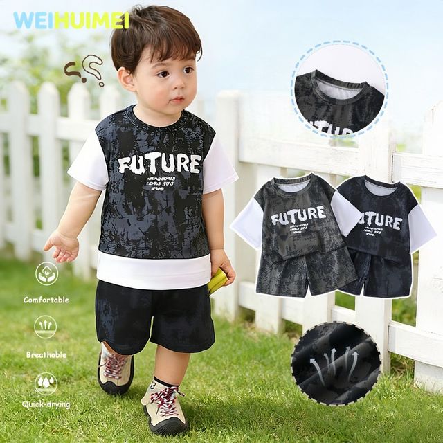 Weihuimei Ready to Ship from Thailand 2026Ss New Boys' Clothing, Children's Sportswear, Fashionable Color Combinations, Soft and Comfortable Fabric, Not Hot, Not Stuffy, Boys' Fashion.