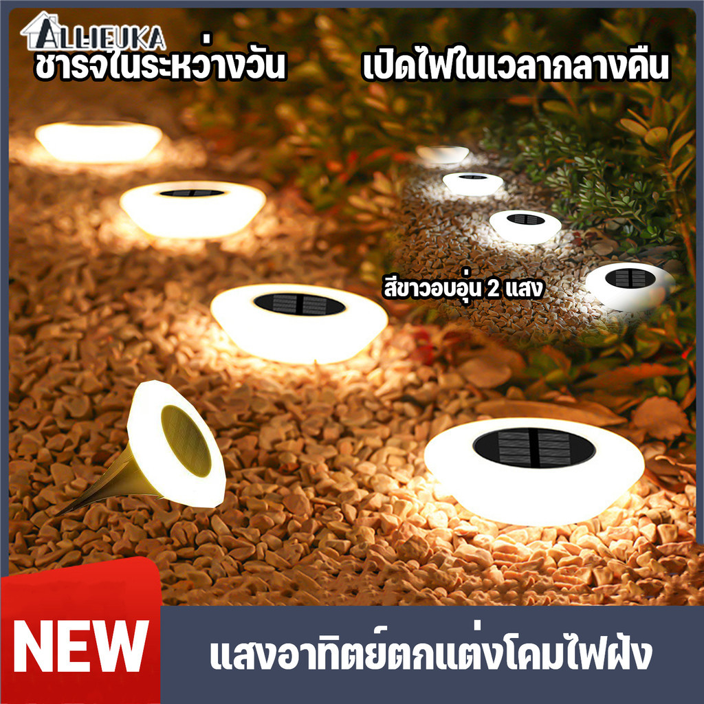 【Familiars】 Cod Floor Lights, Garden Lamps, Solar Cell Garden Lamps, Led 360 Degrees, Ip65 Waterproof, Garden Decoration, Walkway, Lawn Decoration