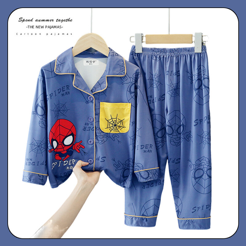 XINQIGUO | Long Sleeve Cartoon Thin Boys' Pajamas