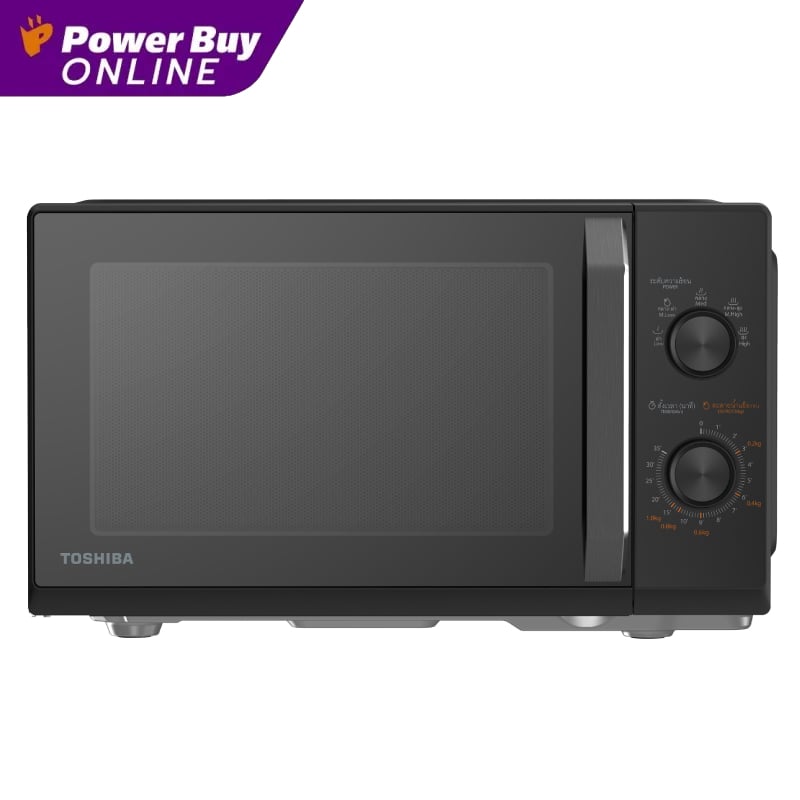 TOSHIBA ไมโครเวฟ (700 วัตต์, 20 ลิตร, สีดำ) รุ่น MW3-MM20PC(BK)