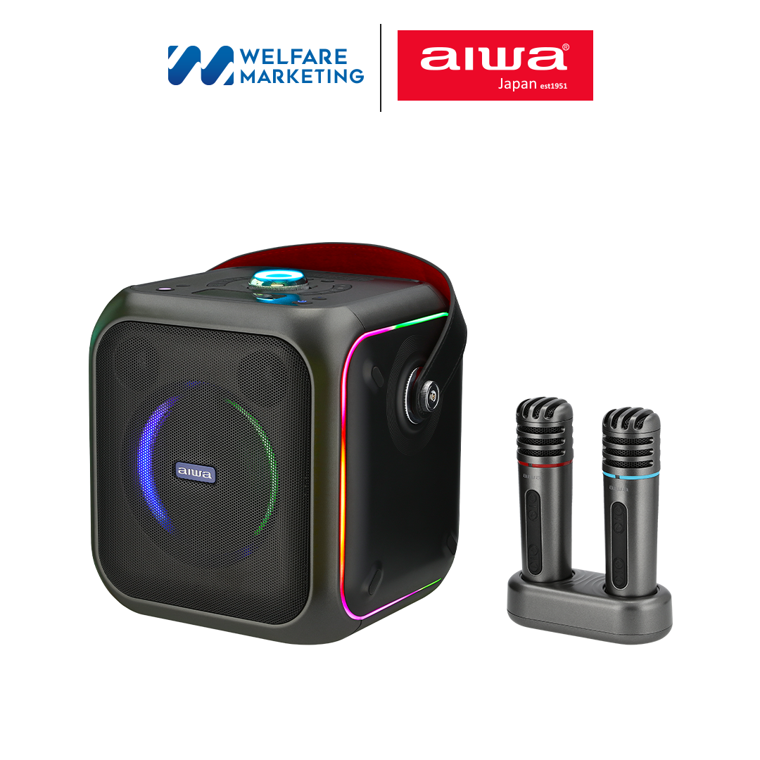 [0% Installment] Aiwa Aw-B200K Karaoke Bluetooth Speaker, Portable Bluetooth Karaoke Speaker.