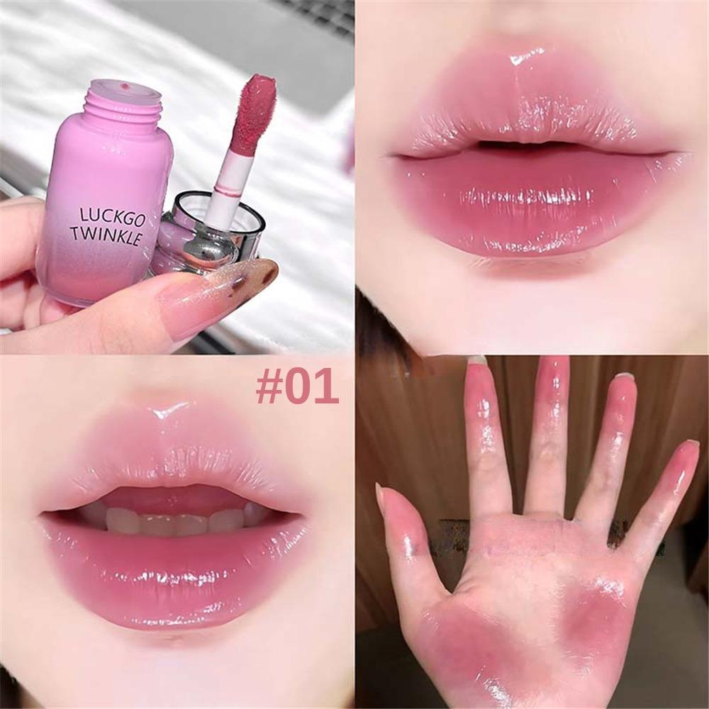 DazHom 【ส่งจากไทย】 LUCKGO ลิปกลอส มิลเลอร์ ลิป เกลซ ฮันนี่ พอท สีสันสดใส บำรุงริมฝีปาก ให้ริมฝีปากอวบอิ่มและกระจ่างใส