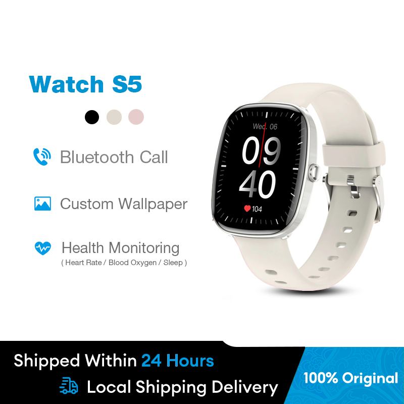 ⚡ส่งจาก กทม⚡Seamwi S5 สมาร์ทวอทช์ นาฬิกาสมาทวอช รองรับภาษาไทย Smart Watch นิ้วกันน้ำ IP68 อัตราการเต้นหัวใจ