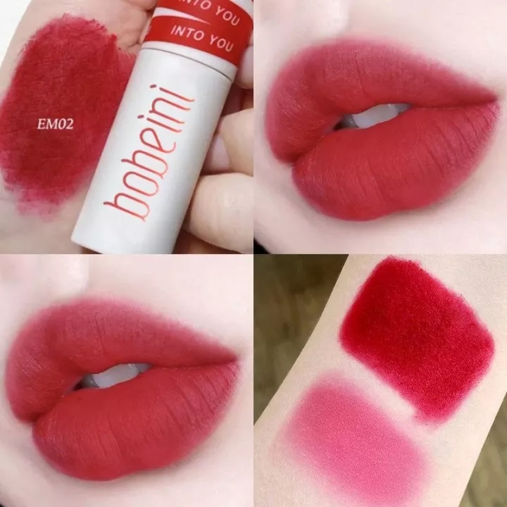 ลิปสติก สีแมท เม็ดสีแน่น เม็ดสีชัด เกาหลีลมสำหรับผู้เริ่มต้น ลิปสติกกันน้ำ ทนทาน