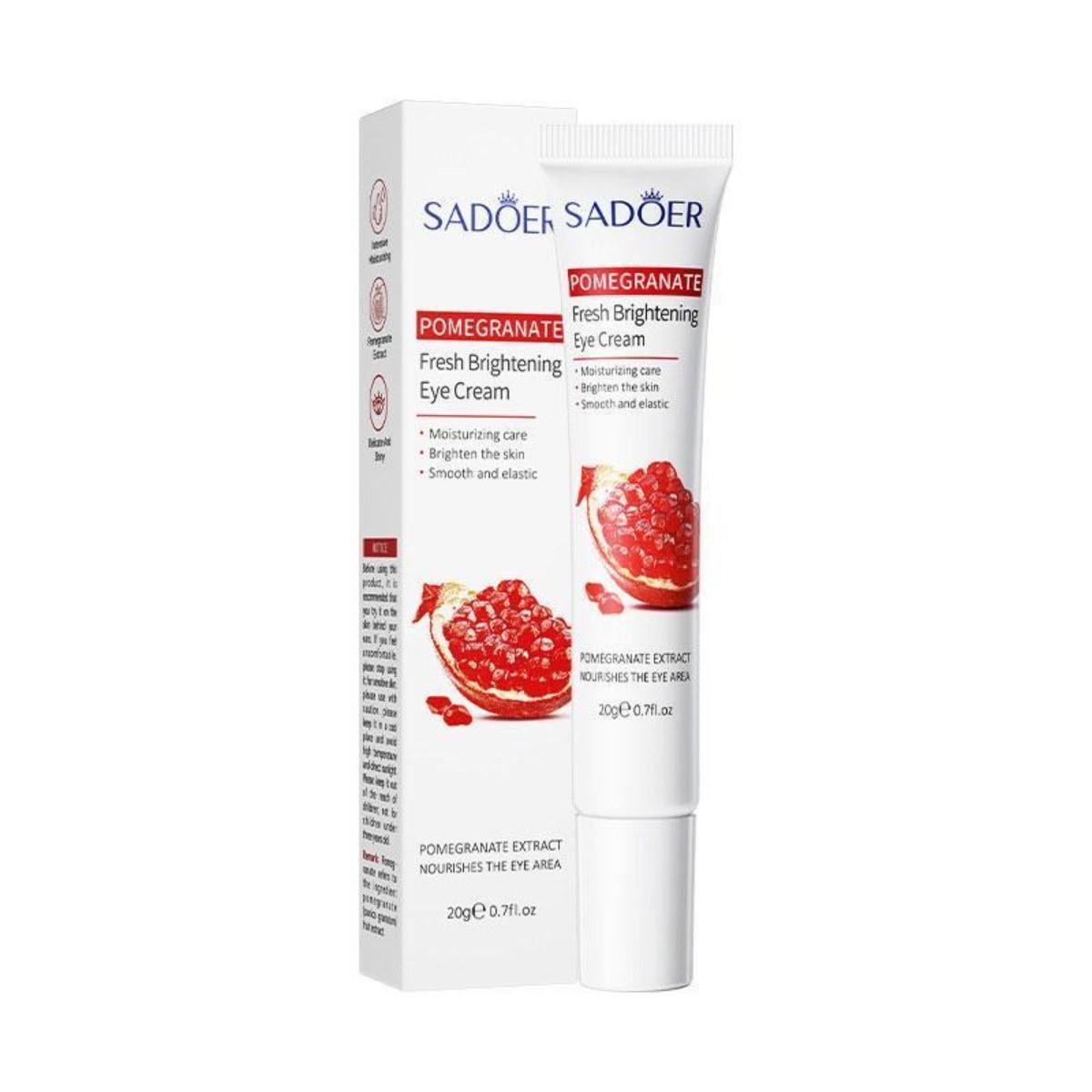 【ซื้อ 1 แถม 2】SADOER ครีมทาตา ริ้วรอย ตีนกา รอยคล้ำ ริ้วรอย ทับทิมแดง สำหรับ  ครีมให้ความชุ่มชื้น เพิ่มความหมองคล้ำและปรับผิวให้กระจ่างใส ให้ความชุ่มชื้นแก่ผิวรอบดวงตา Skincare Eye cream 20g