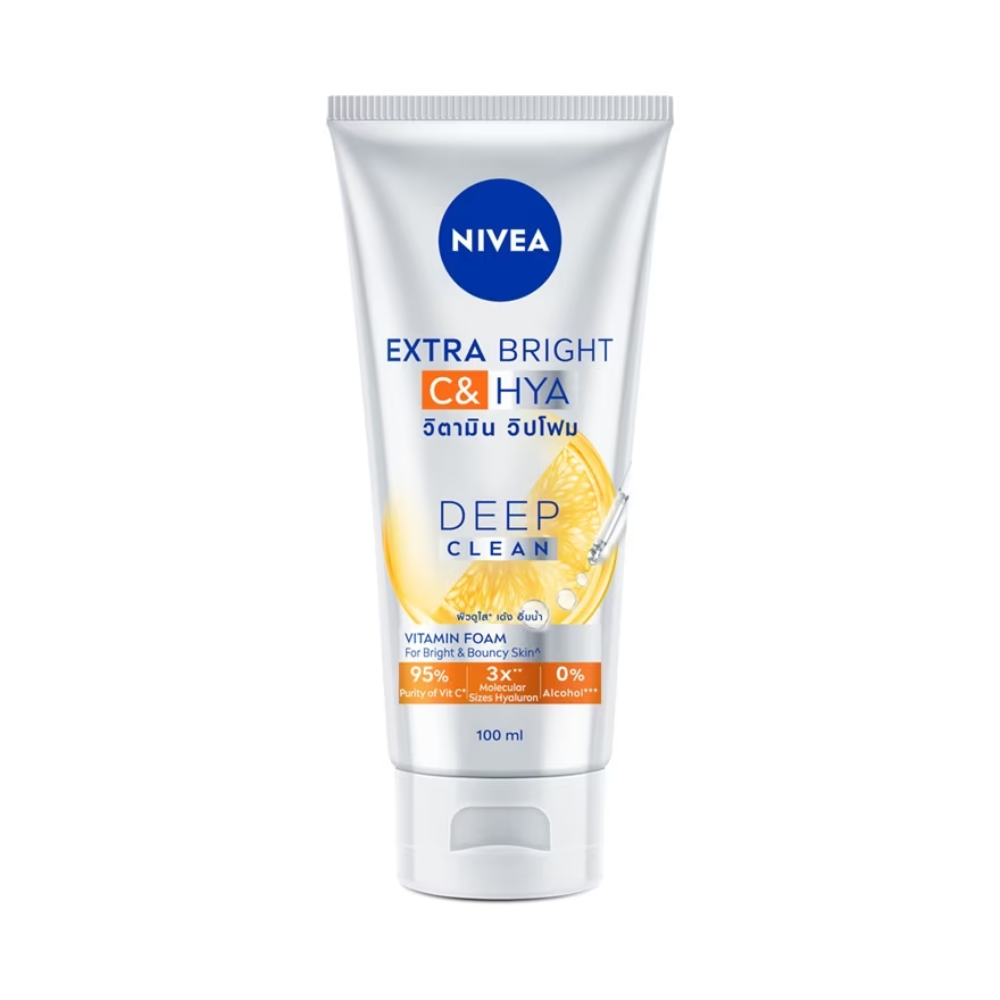 Nivea นีเวีย โฟมล้างหน้าสำหรับผู้หญิง ปริมาณ 50/100 กรัม สูตรแอคเน่/ไฮยา/5in1