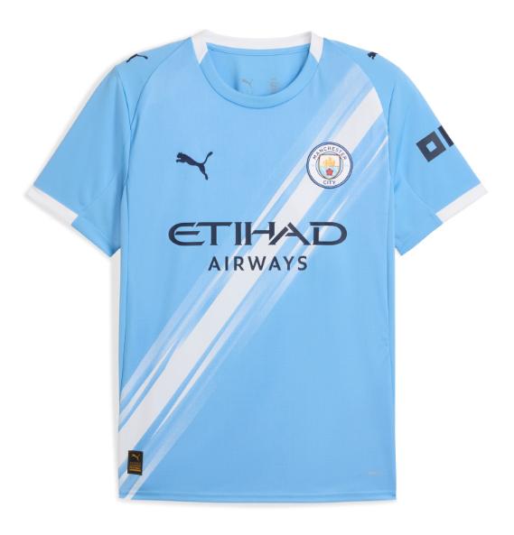 (โปรโมชั่นสิ้นปี)25-26 Manchester City home and away short sleeved jerseys mens and womens fan versions football jerseys sports jerseys