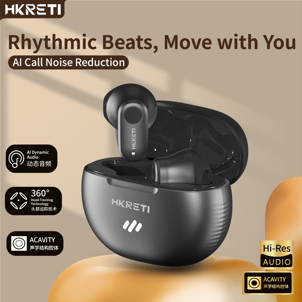 HKRETI H9🔥NEW🔥 TWS รุ่นใหม่ทนกว่าเดิม หูฟังบลูทูธ หูฟังบลูทูธไร้สาย หูฟังเกมส์บลูทูธ พร้อมกล่องชาร์จ เบสหนัก แบตอึด ทน เหมาะสําหรับ มือถือทุกรุ่น ทุกยี่ห้อ