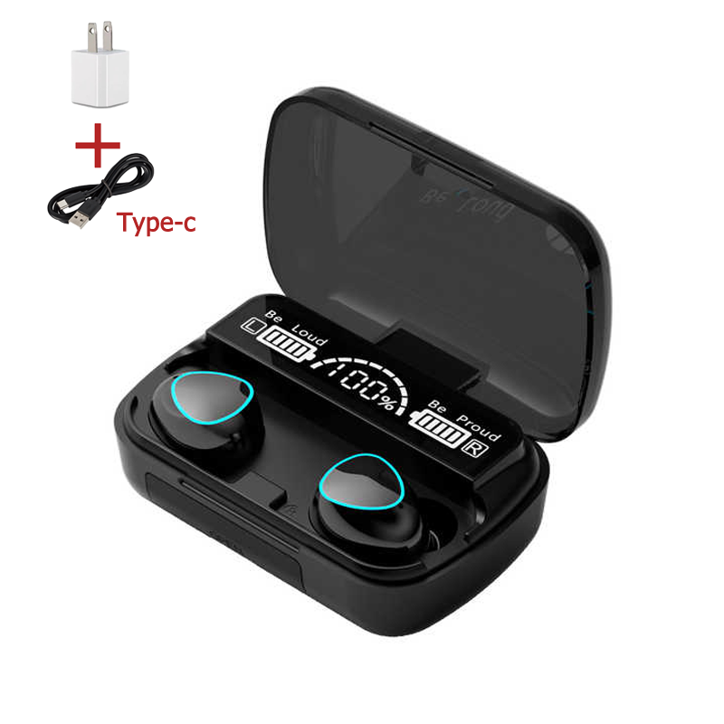 หูฟังบลูทูธ TWS-M10 หน้าจอแสดงผลแบบดิจิตอล เบสหนัก รุ่นใหม่ล่าสุด หูฟังออกกำลังกายมีไมโครโฟน