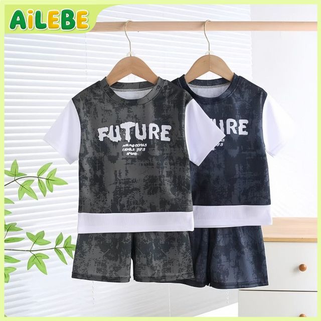 2-3 Days Delivery. Boys' Clothes: Shirt + Shorts (Two Pieces). 100% Cotton. Soft Fabric. Cute Cartoon Pattern. 80-110cm.