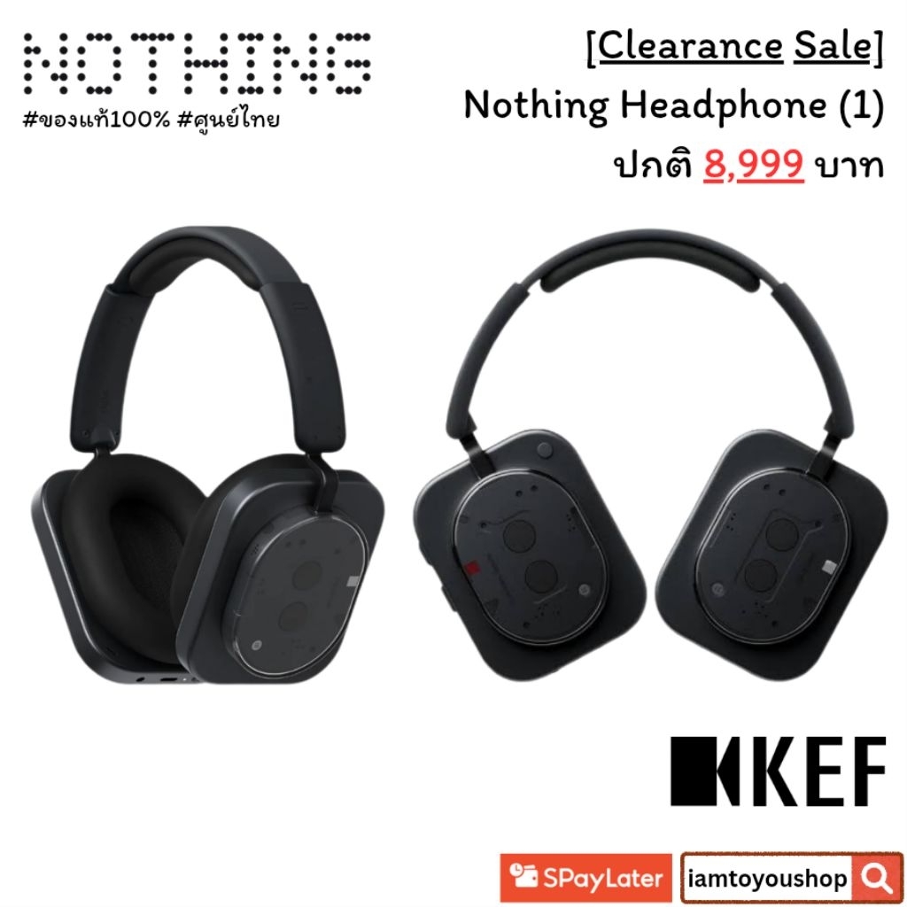 ✅️ ใช้โค้ดเหลือ 5,××× บาท ✅️[ของใหม่/ตำหนิกล่อง] หูฟังบลูทูธ Nothing Headphone (1) #ศูนย์ไทย #ClearanceSale #KEF
