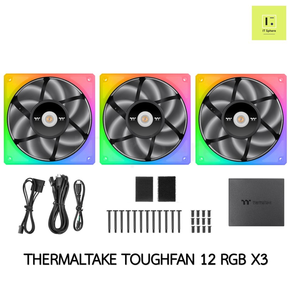 THERMALTAKE TOUGHFAN 12 RGB FAN x 3 CL-F135-PL12SW-A พัดลม Fan fancase พัดลมเคส TT Premium Edition | Shopee Thailand