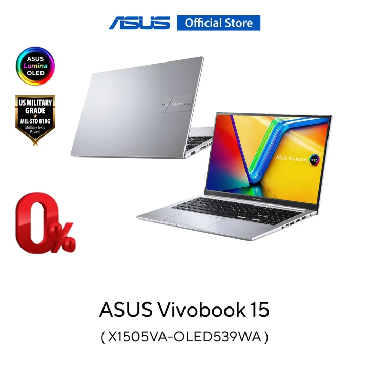 ASUS Vivobook 15 OLED X1505VA-OLED539WA, 15.6 Inch thin and light laptop, 2.8K,OLED, Intel Core i5-13420H, 16GB (8+8) DDR4, Intel UHD Graphics, 512GB M.2 NVMe PCIe 4.0 SSD, Wi-Fi 6E, Cool Silver | Lazada Thailand