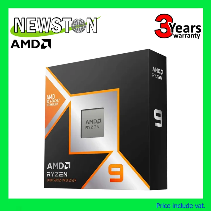 AMD (ซีพียู) CPU RYZEN 9 9950X3D 16 Cores 32 Threads (AMD) SOCKET AM5 (รับประกันศูนย์ไทย 3ปี) | Lazada Thailand