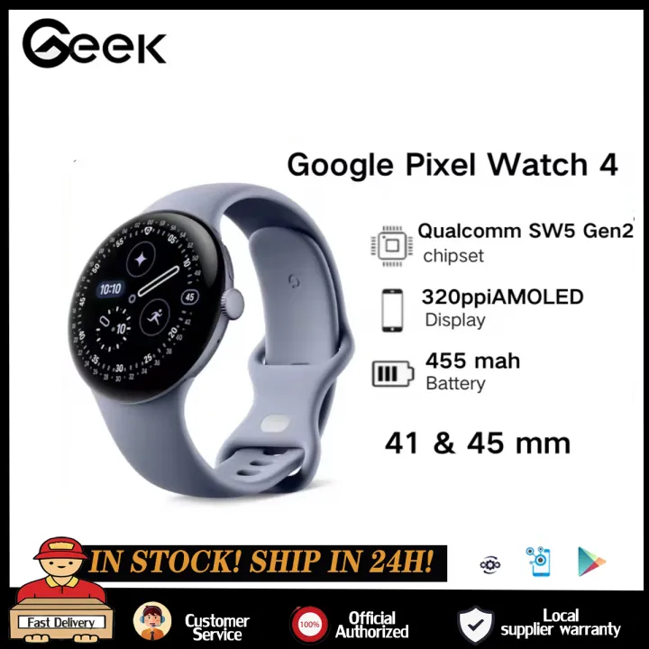 New Google Pixel Watch 4 WIFI Version 41mm & 45mm Qualcomm SW5 Gen 2 AMOLED Smart Watch | Lazada Thailand