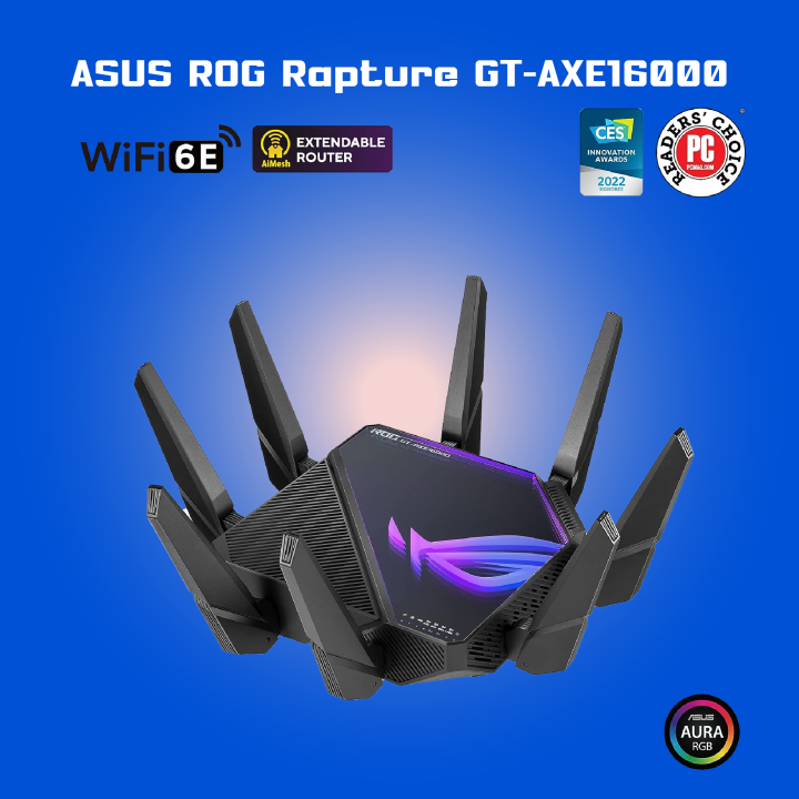 (ส่งจากไทย)ASUS ROG Rapture GT-AXE16000 เราเตอร์ WiFi 6E แบบ Quad-band | Lazada Thailand