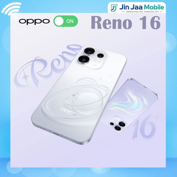 OPPO Reno16 รุ่น 5G(8+256GB)จอ AMOLED 6.32 นิ้ว l แบตเตอรี่ 6700 mAh l Snapdragon 7 Gen 4 | Lazada Thailand