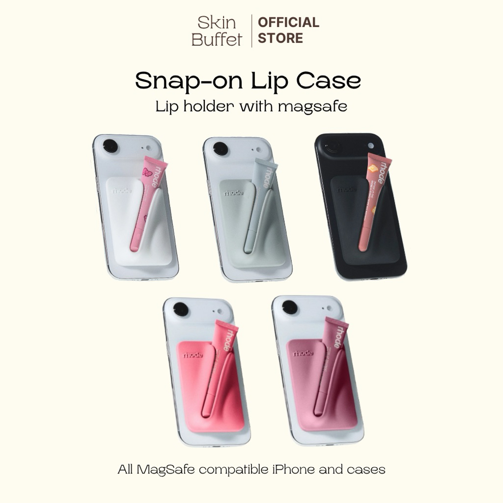 Preorder สีใหม่ + พร้อมส่ง💗 Rhode Snap-on lip case🪞 Lip holder with Magsafe