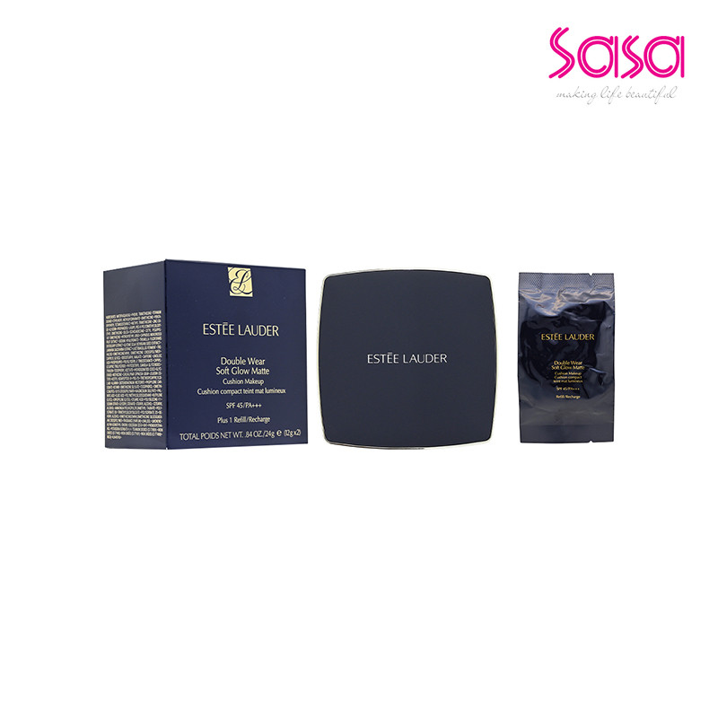 Estee Lauder Double Wear Soft Glow Matte Cushion Makeup SPF 45PA+++ & Refill (1W1 Bone) (12g x 2) | Shopee Thailand