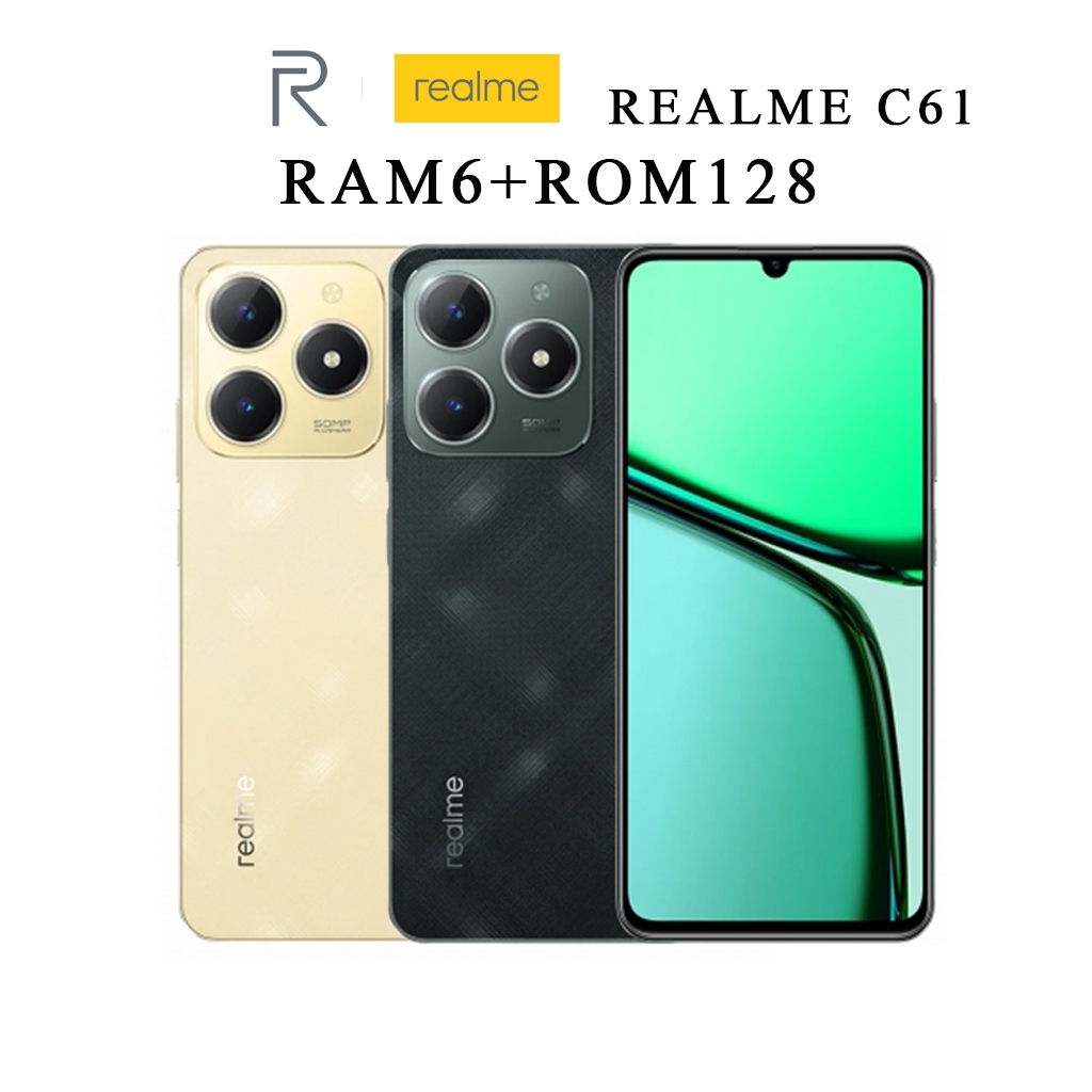 Realme C61 (6+128GB) | จอ6.78 นิ้ว | กล้อง50 + Flicker | แบต 5000mAh | ประกันศูนย์ 1 ปี | Shopee Thailand
